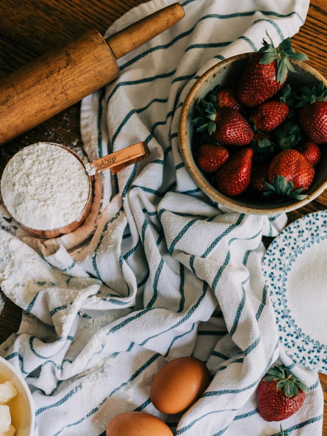 baking ingredients flatlay