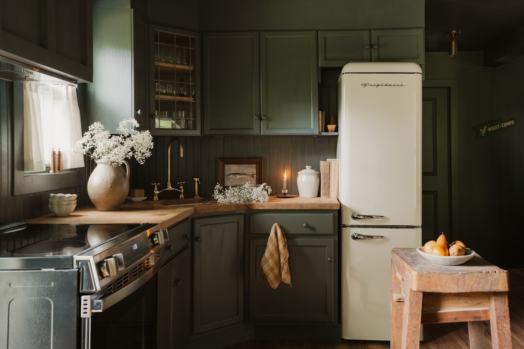 cozy home kitchen with fresh produce