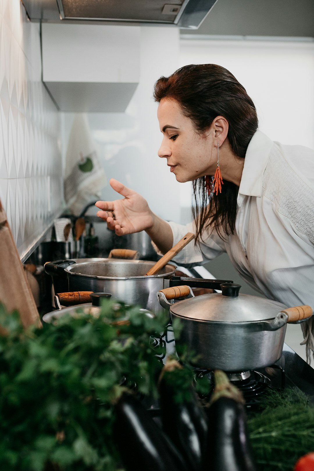 home cook in kitchen